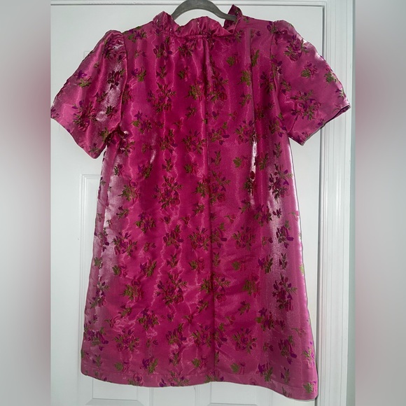 Voy Brocade Floral Pink Dress S/M - Picture 8 of 11